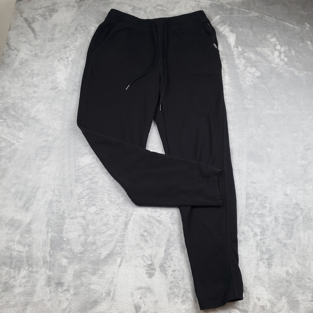 Eddie Bauer Pants Mens M Black Casual Lounge Sweat Pants Knit Elastic Waist
